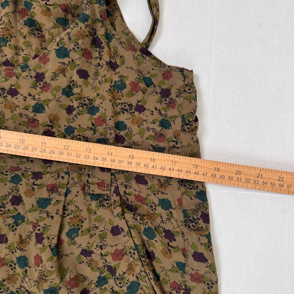 Free people Floral Rayon Overalls Jumpsuit Green Lightweight - Picture 11 of 15